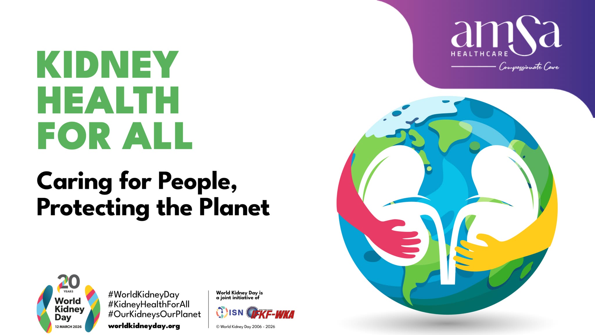 Celebrating 20 years of World Kidney Day with the AMSA Healthcare family! ????????